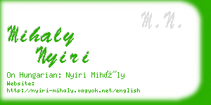 mihaly nyiri business card
